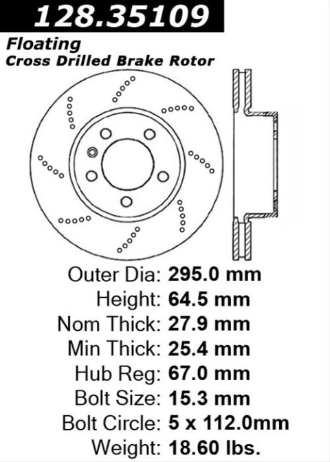 Centric Drilled OE Design Brake Rotor