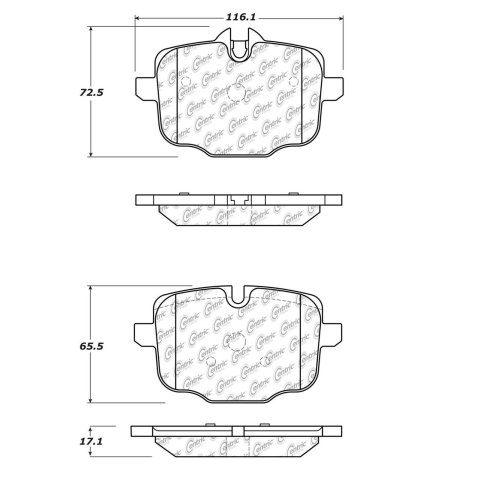Posi-Quiet Ceramic Rear Brake Pads 11-14 BMW 5 Series