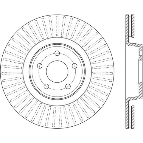 Centric Premium High Carbon Front Brake Rotor 2015 Lincoln MKC