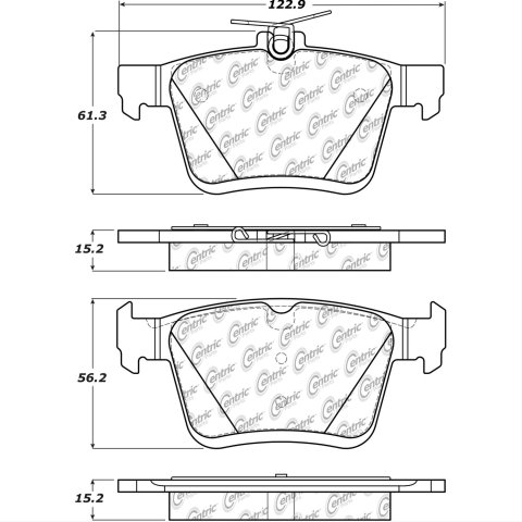 Posi-Quiet 14-16 Audi A3 Rear Brake Pads
