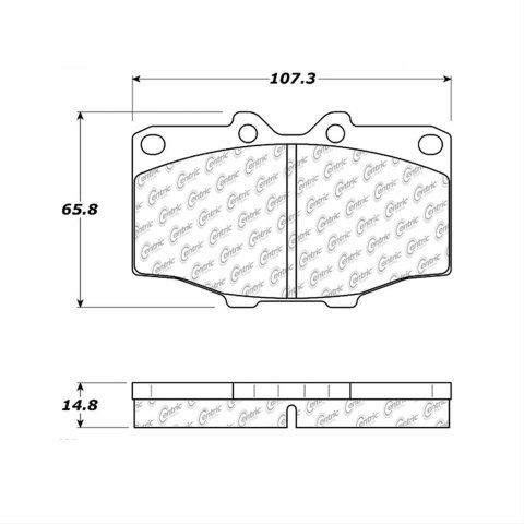 Centric 76-89 Toyota Land Cruiser / Pickup / 4Runner C-TEK Ceramic Brake Pads with Shims