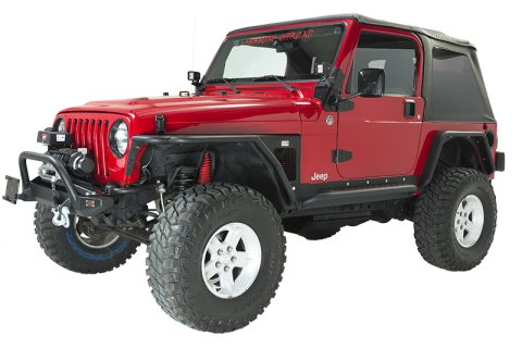 Fishbone Offroad 97-06 Jeep Wrangler TJ Steel Tube Fenders Front 3In Flare - Blk Textured Powdercoat