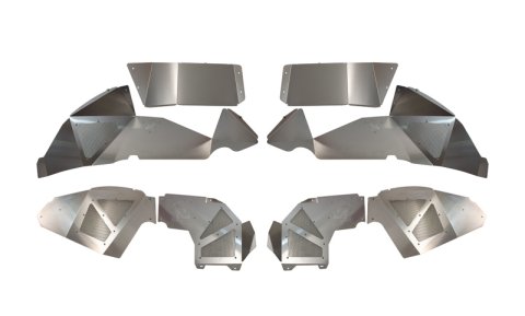 Fishbone Offroad 2018+ Jeep Wrangler JL Front/Rear Set of 4 Aluminum Raw Inner Fenders