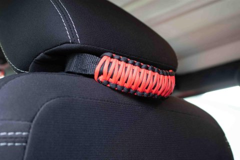 Fishbone Offroad Head Rest Paracord Grab Handles Red