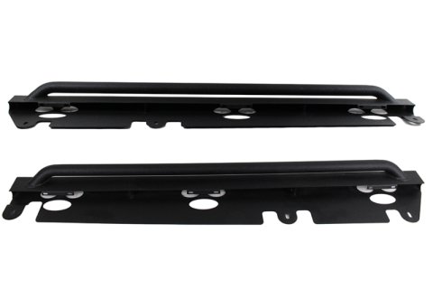 Fishbone Offroad 07-18 Jeep Wrangler JK 4 Door Rubicon Steel Rock Slider - Black Textured Powdercoat