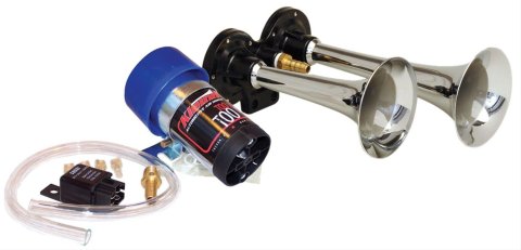 Kleinn Chrome Direct Drive Dual Horn/ 6.5In/4.5In - Chrome-Plated Zinc Alloy