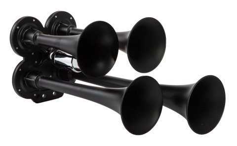 Kleinn Black Quad Horn/ 12.5In/10In/7.5In/6In - XCR2.0 Coated Zinc Alloy