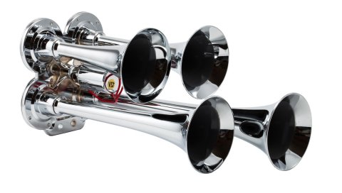 Kleinn Chrome Quad Horn/ 12.5In/10In/7.5In/6In - Chrome-Plated Zinc Alloy