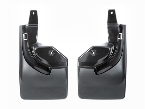WeatherTech 2018+ Jeep Wrangler JL Rear No Drill MudFlaps - Black