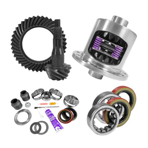 Yukon Gear 9.75in Ford 3.73 Rear Ring & Pinion Install Kit 34 Spline Positraction Axle Bearings