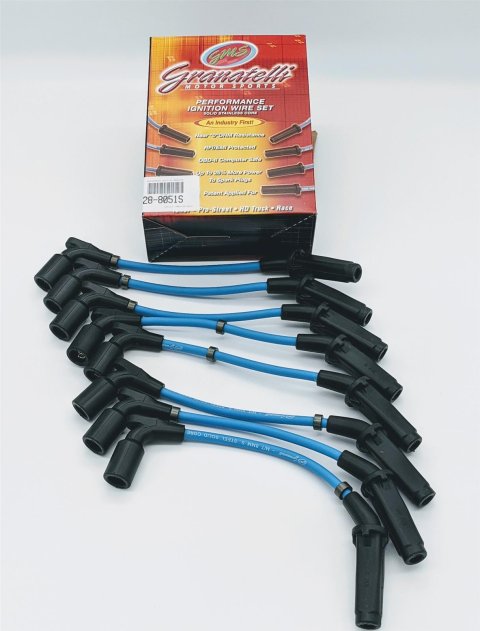 Granatelli 20-23 GM LT2 6.2L Straight Boot Hi-Perf Coil-Near-Plug Ignition Wire Connector Kit - Blue