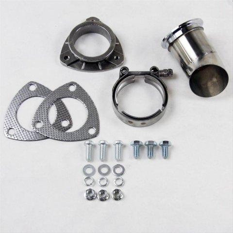 Granatelli 2.5in 304SS Turn Down w/V-Band & Gaskets