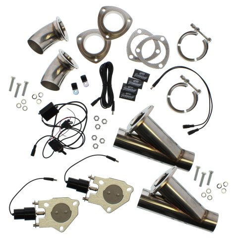 Granatelli 2.5in Stainless Steel Electronic Dual Exhaust Cutout