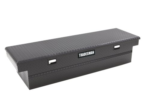 Tradesman Aluminum Single Lid Cross Bed Truck Tool Box (63in.) - Black