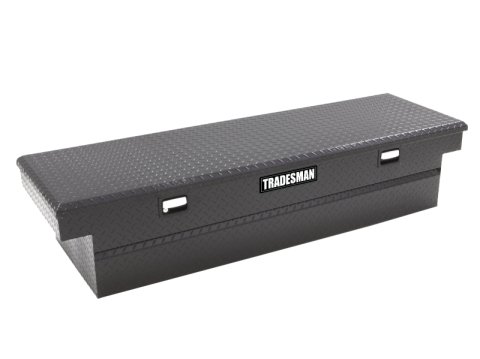 Tradesman Aluminum Single Lid Cross Bed Truck Tool Box (63in.) - Black