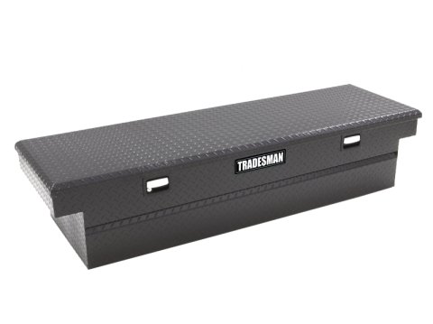 Tradesman Aluminum Single Lid Cross Bed Truck Tool Box (71in.) - Black