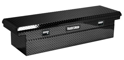 Tradesman Aluminum Single Lid Cross Bed Low-Profile Truck Tool Box (60in.) - Black