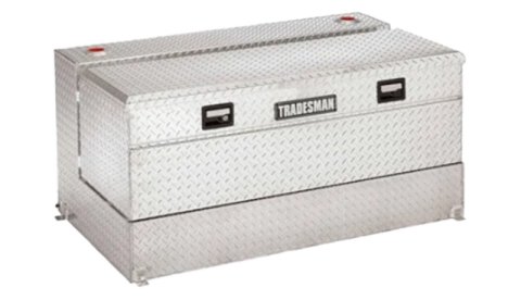 Tradesman Aluminum L-Shape Liquid Storage Tank Combo (56in. / 92 Gallon Capacity) - Brite
