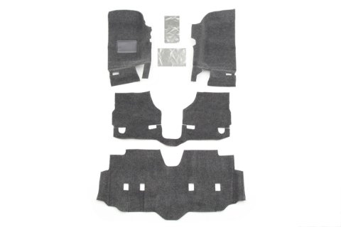 BedRug Bed Rugs Floor Coverings BRJK07F4 Covering, Polypropylene, Charcoal, Jeep, 4-Piece, Front, Kit
