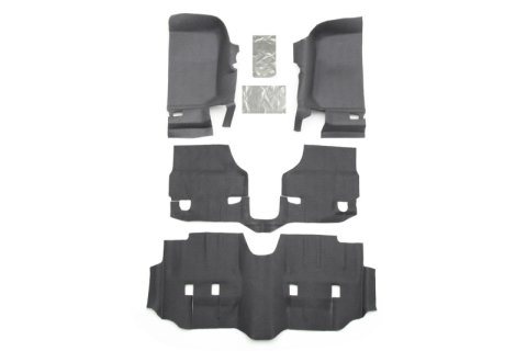 BedRug BedTred Floor Coverings BTJK07F4 Covering, TPO Composite, Charcoal, Jeep, 4-Piece, Front, Kit