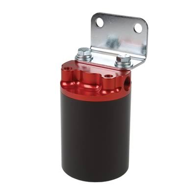 Aeromotive Canister Fuel Filter - 3/8 NPT/100-Micron (Red Housing w/Black Sleeve)