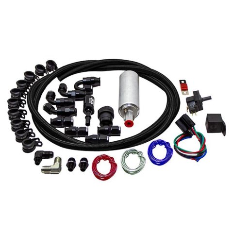 Snow Performance Supplemental Fuel System (Black Nylon Braided Stainless Line)