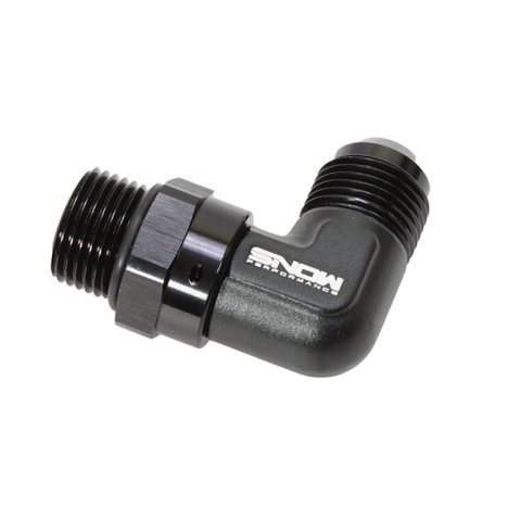 Snow Performance 10 ORB to -12 AN 90 Degree Swivel Fitting (Black)