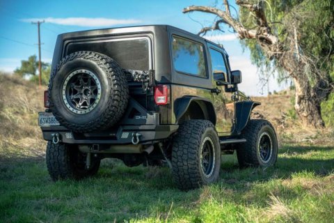 DV8 Offroad 07-18 Jeep Wrangler JK Full-Width Rear Bumper