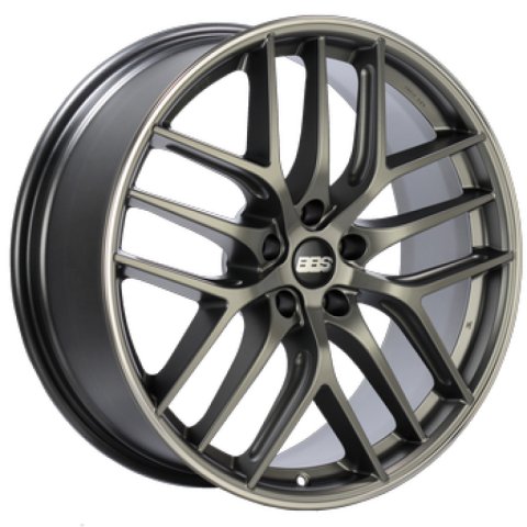 BBS CC-R 20x10.5 5x114.3 ET25 Satin Platinum Polished Rim Protector Wheel -82mm PFS/Clip Required