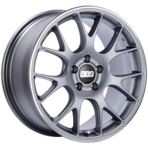BBS CH-R 20x9 5x112 ET25 CB66.5 Satin Titanium Polished Rim Protector Wheel