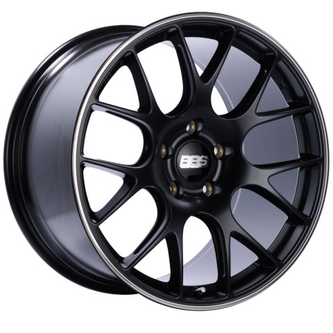 BBS CH-R 20x11.5 5x130 ET47 CB71.6 Satin Black Polished Rim Protector Wheel