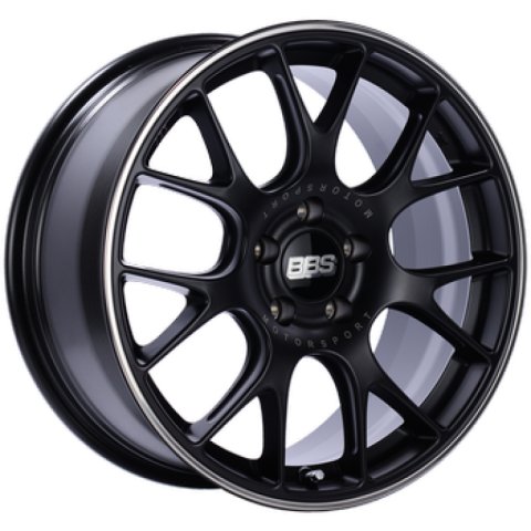 BBS CH-R 20x9 CL ET51 CB84 Satin Black Polished Rim Protector Wheel