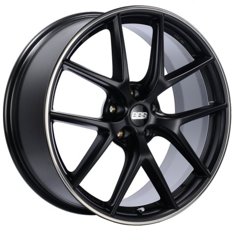 BBS CI-R 20x8.5 5x114.3 ET40 Satin Black Polished Rim Protector Wheel -82mm PFS/Clip Required