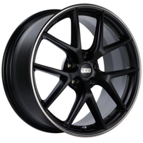 BBS CI-R 19x8 5x112 ET44 Satin Black Polished Rim Protector Wheel -82mm PFS/Clip Required