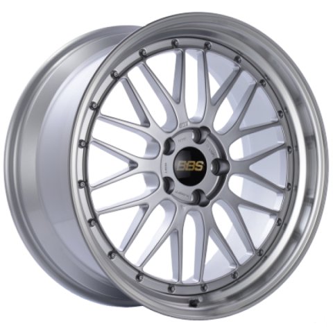 BBS LM 18x8.5 5x114.3 ET38 Diamond Silver Center / Diamond Cut Rim - PFS CB