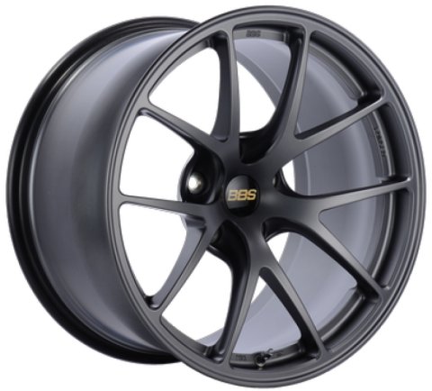 BBS RI-A 18x9.5 5x120 ET27 Matte Graphite Wheel -82mm PFS/Clip Required
