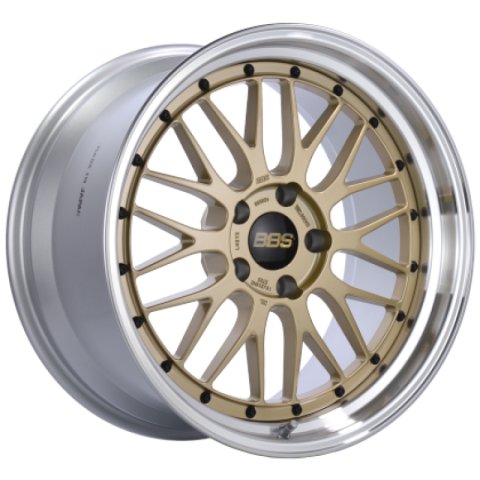BBS LM 19x9 5x114.3 ET38 Gold Center Diamond Cut Lip Wheel - 82mm PFS/Clip Required