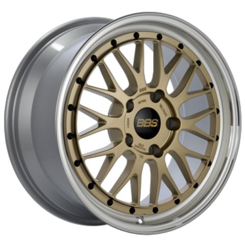 BBS LM 17x7.5 5x130 ET28 CB71.6 Gold Center Diamond Cut Lip Wheel