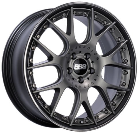 BBS CH-RII 22x10 5x120 ET40 Satin Platinum Center Black Lip SS Rim Protector Wheel - 82mm PFS Req.
