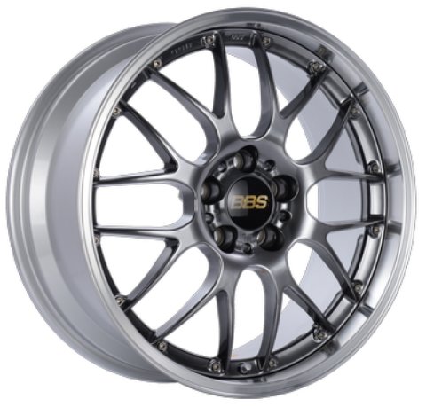 BBS RS-GT 19x8.5 5x112 ET30 Diamond Black Center Diamond Cut Lip Wheel - 82mm PFS Required