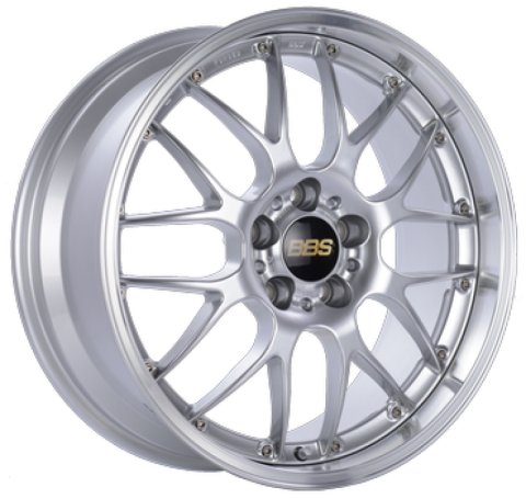 BBS RS-GT 19x8.5 5x112 ET30 Diamond Silver Center Diamond Cut Lip Wheel - 82mm PFS Required