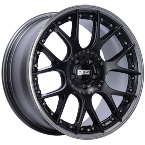 BBS CH-RII 21x9 5x112 ET32 Satin Black Center Platinum Lip SS Rim Prot Wheel PFS Req w/MS Etching