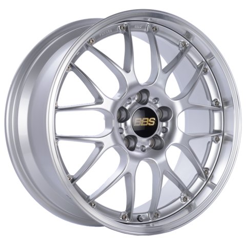 BBS RS-GT 18x8.5 5x112 ET32 PFS Diamond Silver Center Diamond-Cut Rim Wheel - PFS/Clip Req