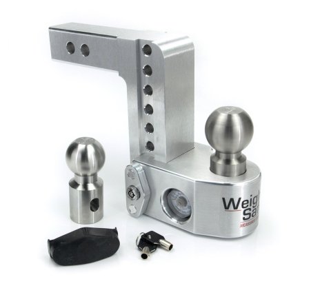 Weigh Safe 6in Drop Hitch w/Built-in Scale & 2in Shank (10K/12.5K GTWR) - Aluminum