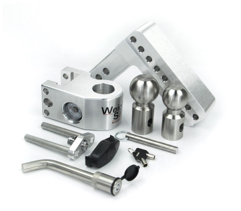 Weigh Safe 6in Drop Hitch w/Built-in Scale & 2in Shank (10K/12.5K GTWR) w/WS05 - Aluminum