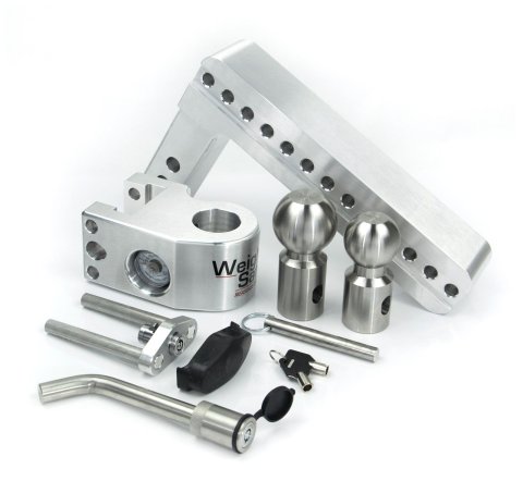 Weigh Safe 10in Drop Hitch w/Built-in Scale & 2in Shank (10K/12.5K GTWR) w/WS05 - Aluminum