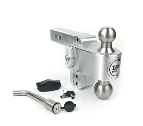 Weigh Safe 180 Hitch 4in Drop Hitch & 2in Shank (10K/12.5K GTWR) w/WS05 - Aluminum