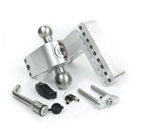 Weigh Safe 180 Hitch 6in Drop Hitch & 3in Shank (10K/21K GTWR) w/WS05 - Aluminum