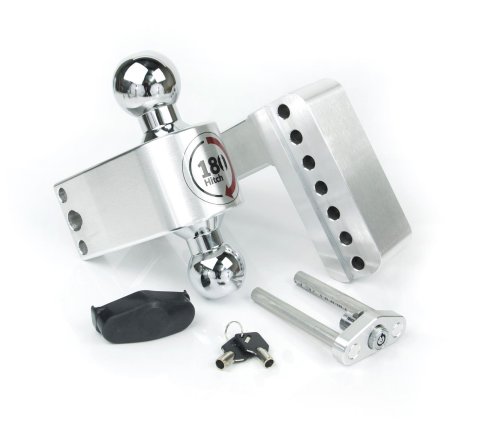 Weigh Safe 180 Hitch 4in Drop Hitch & 2.5in Shank (10K/18.5K GTWR) w/WS05 - Aluminum