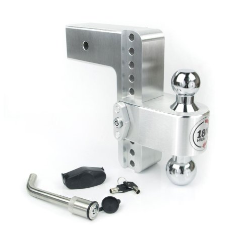 Weigh Safe 180 Hitch 8in Drop Hitch & 3in Shank (10K/21K GTWR) w/WS05 - Aluminum